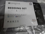 Kasentex 7 Piece Bag Premium Queen Comforter Bedding Set Grey Gray. Fixed Price $85.00.