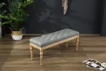 Solid Wood Button Tufted Dining Bench Grey, Modern Farmhouse Seat. Fixed Price $167.99.
