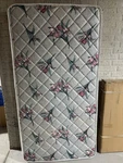 Epic Home Furnishings Durabed King Metal Frame With Floral Pattern Mattress. Fixed Price $100.00.