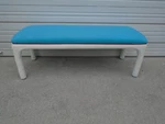 Art Deco Pencil Reed Long Bench Bed End Dining Regency Postmodern Bamboo Rattan. Fixed Price $299.00.