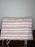 Greenrow Sofa Pillow Topper W/ Medium Fill Insert - Red Stripe 67X26. Fixed Price $89.00.