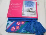 Xhilaration Wall Tapestry Medallion With Elephants 57"X57" Blue, Green, Pink. Fixed Price $17.98.
