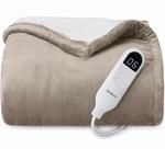 Bedsure Electric Heating Blanket-solid FLANNEL-50 X 60-TAUPE-BS 100T-WASHABLE. Fixed Price $39.95.