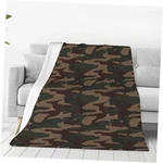 Throw Blanket Military Camouflage Bed Ultra 80"X60" Army Green. Fixed Price $68.06.