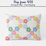 The Company Daisy Patch Quilted Sham - White Multi, Standard. Fixed Price $23.89.