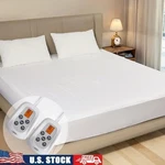 Heated Mattress Pad King Soft Cotton 10 Levels Dual Controllers Adjustable. Fixed Price $74.36.