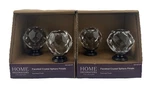 Faceted Crystal Sphere Curtain Rod Finials- Gunmetal (4 Total Finals). Fixed Price $23.99.