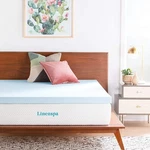 Linenspa 3 Inch Mattress Topper Cover - Gel Infused & Memory Foam Twin. Fixed Price $45.00.