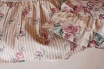 Vintage Jc Penny Twin Bed Skirt Taupe Striped Roses 2 Matching Curtain Panels. Fixed Price $36.00.