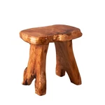 Rustic Natural Edge Cedar Wood Bench Stool End Side Table Unique Accent. Fixed Price $59.98.