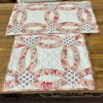 Vera Bradley Pillow Shams Set Of 2 Pink Floral Geometric Quilted. Fixed Price $42.00.