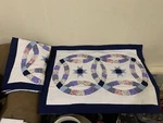 Pem America Quilted Standard Pillow Shams Wedding Rings Star Cotton 1994. Fixed Price $39.99.