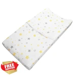American Baby Contoured Changing Pad Cover Golden Yellow Stars Cotton Knit. Fixed Price $20.00.