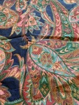 Vintage Revman Industries Pillow Sham Standard Size Blue Teal Paisley Flanged. Fixed Price $9.48.