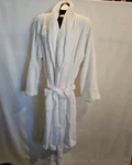 Martha Stewart Unisex One Size White Plush Bath Robe. Fixed Price $22.00.