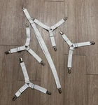 Adjustable Bed Sheet Holder Fastener Straps - 5 Pieces. Fixed Price $12.00.