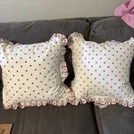 Nwt Threshold Cream Red Decorative - Toss Pillows 18" X Set 2. Fixed Price $25.00.
