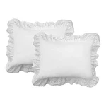 Fresh Ideas Ruffled Bed Pillow Shams With Embroidered Assorted Colors , Sizes. Fixed Price $18.32.