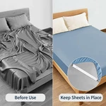 Bed Sheet Straps, Adjustable Elastic Fitted Corner Holders To Stay. Fixed Price $17.25.
