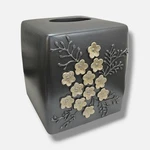 Popular Bath Gray Floral Bloomfield Tissue Box Cover. Fixed Price $13.49.