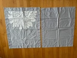 Pair Of Blissliving Home Euro Pillow Shams 100% Cotton Large Floral Print Gray. Fixed Price $24.99.