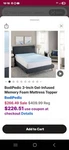 Bodipedic 3 Memory Foam Mattress Topper Queen Size Twin. Fixed Price $61.22.