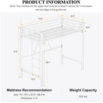 Space-saving Loft For Bedroom Dorm, Twin Size, Black. Fixed Price $297.59.