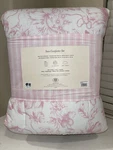 2-PIECES Laura Ashley Pink Bow Shabby Chic Design Twin Size Comforter Set. Fixed Price $145.00.