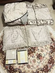 Veratex Bedroom Set Excluding Skirt Gold Color Size King Satin Pre Owned. Fixed Price $350.00.