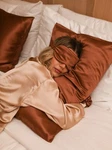 22 Momme Mulberry 100% Silk Pillowcase - Standard Queen Size Copper. Fixed Price $35.79.