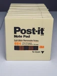 3M Post-it Notes 654 Self-stick X In. Sealed 100 SHEETS/11 Packs 1987 Vtg. Fixed Price $19.91.