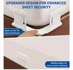 Alwenid Bed Sheet Holder With Slide Lock 4-PACK Heavy Duty Fitted Grippers. Fixed Price $15.00.