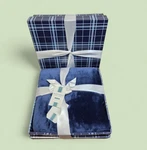 Berkshire Blanket Set 2 Navy Blue Velvetsoft Plush Throws 60X70" Gift Box New. Fixed Price $34.99.