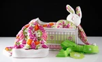 New Vera Bradley Baby Lilli Bell Piece Layette Set 3-6 Months Hat, Rattle, .. Fixed Price $21.95.