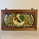 Joan Baker Designs Rooster "tuscany" Framed Art Panel. Fixed Price $125.00.