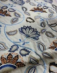 Decorator Jacquard Embroidered/cotton Duck/linen Canvas/upholstery/decor/bty. Fixed Price $80.00.