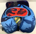 Jurassic Park Travel Set, 50" X 40" Throw, Eye Mask, Neck Pillow, 3 Piece. Fixed Price $17.95.
