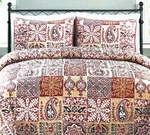 New Lifestyles King Bedding 3PC Quilt Set Floral Paisley Coverlet Boho Hippie. Fixed Price $59.99.