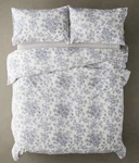 Blue Toile Uo Full/queen Duvet Bedding 2 Pillow Shams & Shower Curtain Set. Fixed Price $90.00.