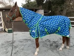 New Mackey Usa Flying Frogs Blue Rain Sheet With Detachable Hood. Fixed Price $170.40.