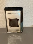 Used Hiend Accents Calhoun Tooled Faux Leather Reversible Euro Sham. Fixed Price $12.00.