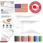 Ultra Soft King Pillow Cases Set 2 Breathable White Covers For Better Sleep. Fixed Price $27.99.