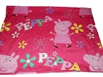 6J !wow! Peppa Pig Floral Microfiber Twin Flat Bed Sheet Fabric. Fixed Price $15.00.