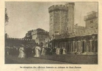 Wight Island / French Officers East Cowes Castle Illustration 1905. Fixed Price $6.85.