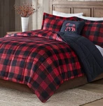 Red Buffalo Check Sherpa 4PC Queen Comforter Set : Bear Plush Fur Plaid Cabin. Fixed Price $139.45.