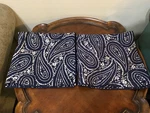 Ralph Lauren Chaps Allistair Paisley Euro Shams Pair Navy White Cotton Pakistan. Fixed Price $44.99.
