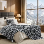 Luxury Faux Fur Throw Blanket Leopard Print, Non Shedding Double Sided Sherpa. Fixed Price $94.87.