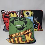 Marvel Comics Superhero Plush Throw Pillows 12X12 Lot Of 3 Hulk Thor Iron Man. Fixed Price $37.97.