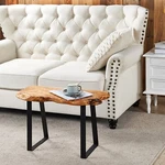 Rustic Hand Carved Wood Natural Edge Entryway Accent Bench Live. Fixed Price $149.99.