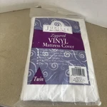 Vtg Jubilee Deep Fitted Vinyl Mattress Cover Twin Size White 39X75 " Sealed Nos. Fixed Price $17.99.